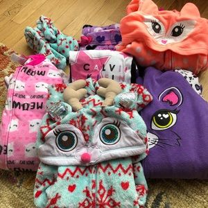Lot of girl’s pajamas, 5 pairs including Justice